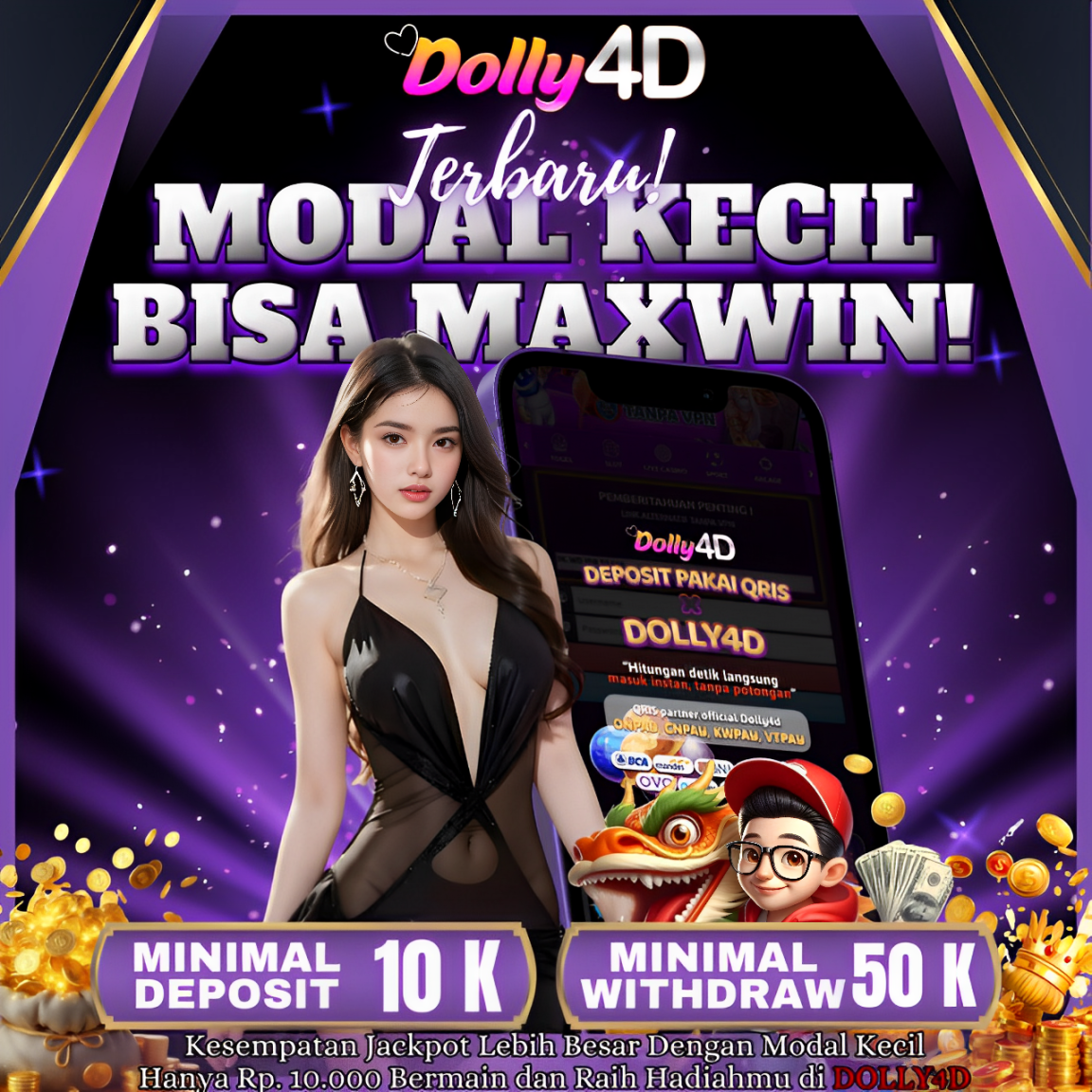 DOLLY4D: Situs Slot Online Bet Receh ke JP Pola Spin dan RTP Live Gampang Menang 